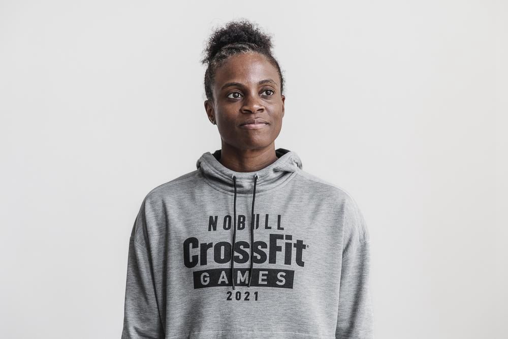 NOBULL Crossfit Games® 2021 Kapüşonlu Sweatshirt Bayan - Gri - Turkiye (MDB-160279)